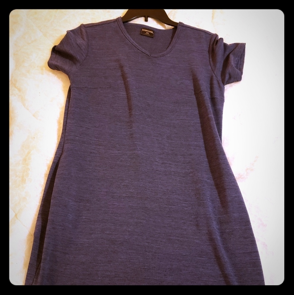 Casual Blue Dress with Pockets